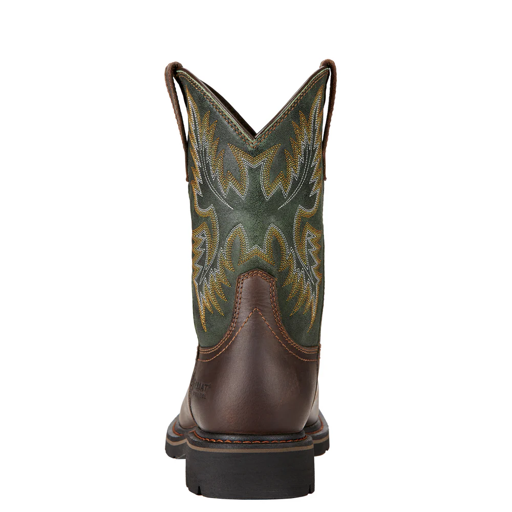 SIERRA WIDE SQUARE STEEL TOE LEATHER BOOT - 200-Brown | Ariat 10017434 - Image 3