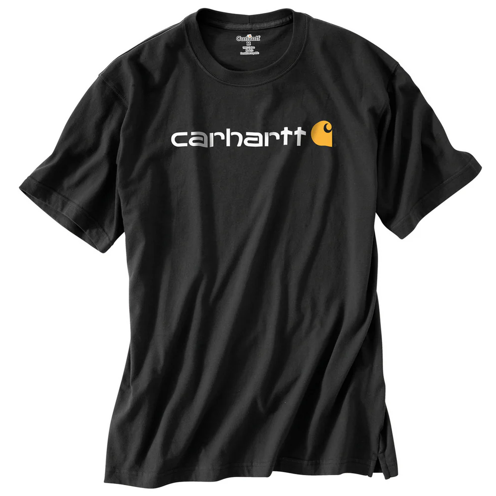 SIGNATURE LOGO SHORT SLEEVE T-SHIRT - BLK-Black | Carhartt K195