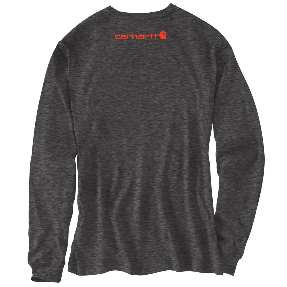 SIGNATURE SLEEVE LOGO LONG SLEEVE T-SHIRT - CRH-Carbon Heather | Carhartt K231 - Image 3