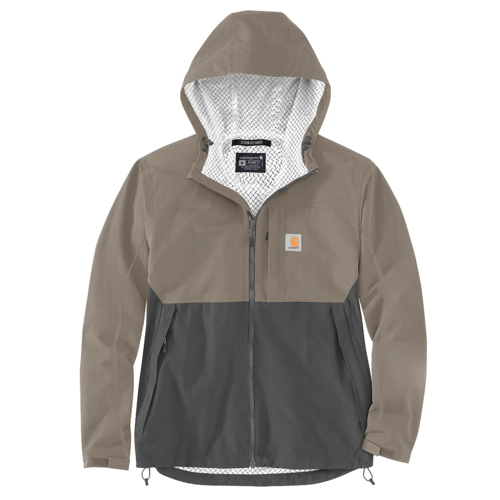 Storm Defender® Relaxed Fit Lightweight Packable Jacket - B83-Desert/Gravel | Carhartt 105751 - Image 2