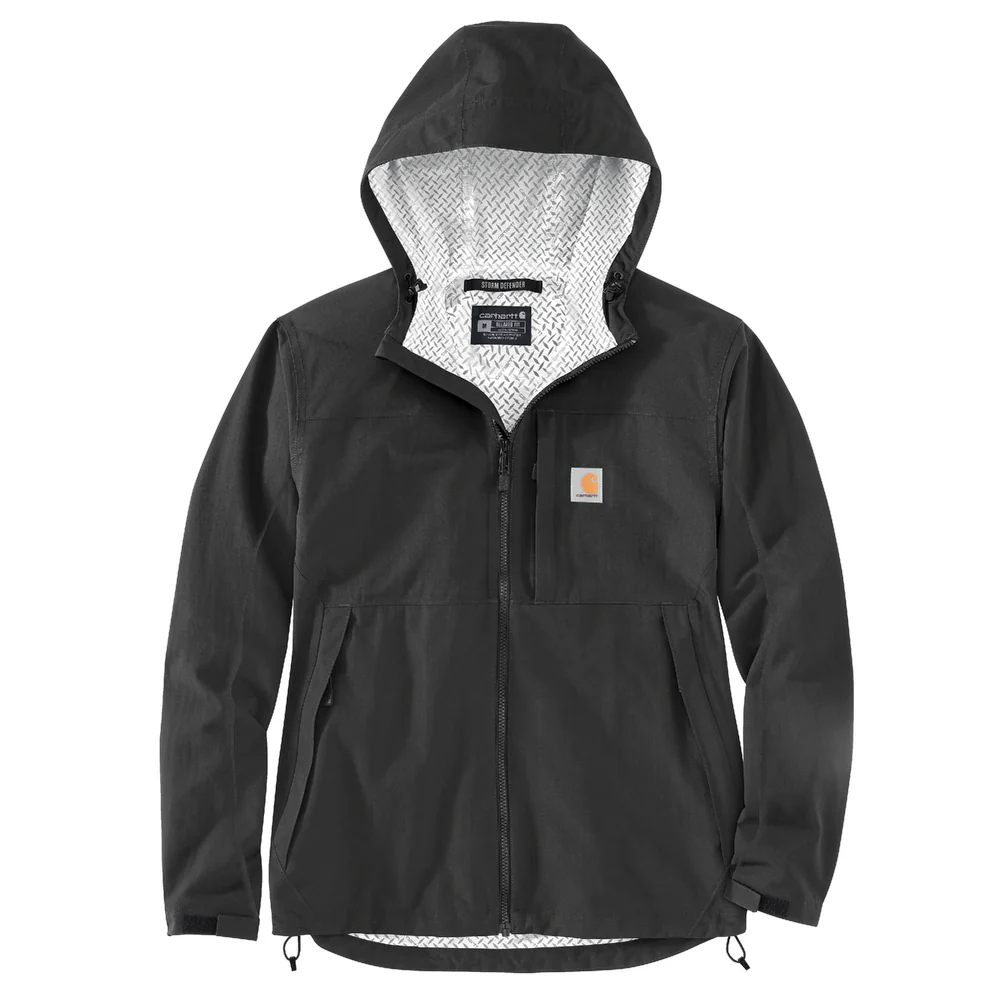 Storm DefenderĀ® Relaxed Fit Lightweight Packable Jacket - N04-Black | Carhartt 105751 - Image 2