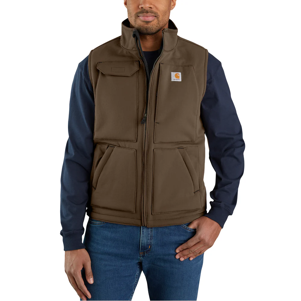 Super Dux™ Relaxed Fit Sherpa-Lined Vest - 205-Coffee | Carhartt 104999 - Image 7