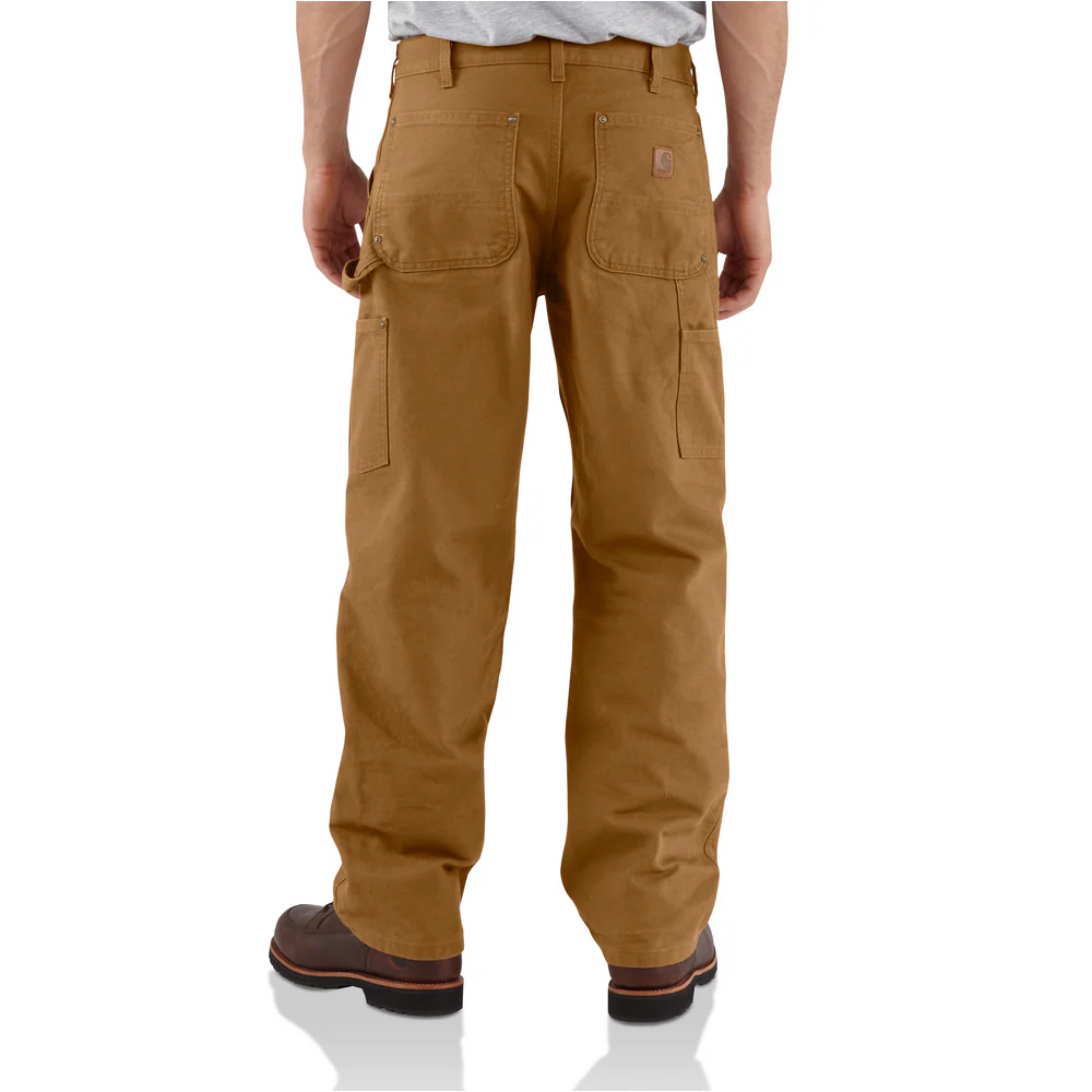 WASHED DUCK DOUBLE FRONT WORK DUNGAREE - BRN-Carhartt Brown | Carhartt B136 - Image 2