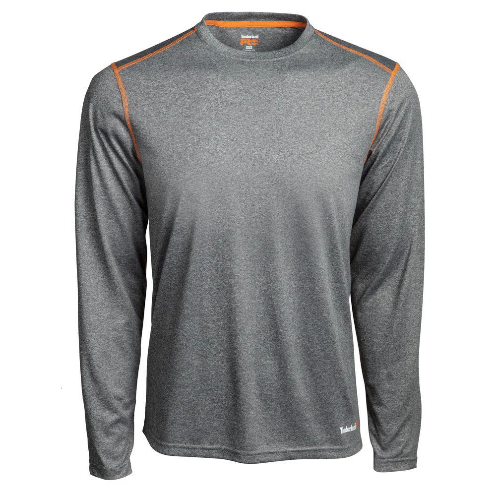 WICKING GOOD SPORT LONG SLEEVE T-SHIRT - 052-Medium Grey Heather | Timberland PRO TB0A1P3K