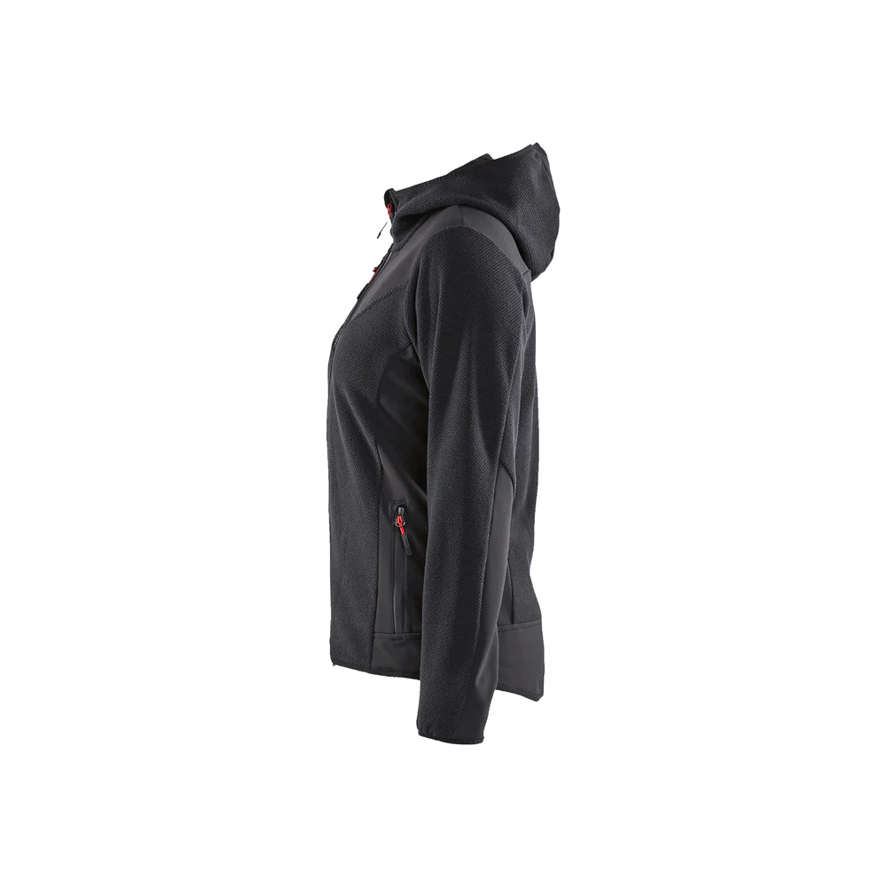 Women'S Knitted Fleece Jacket - 9799-Dark Grey/Black | Blaklader 47412536 - Image 4