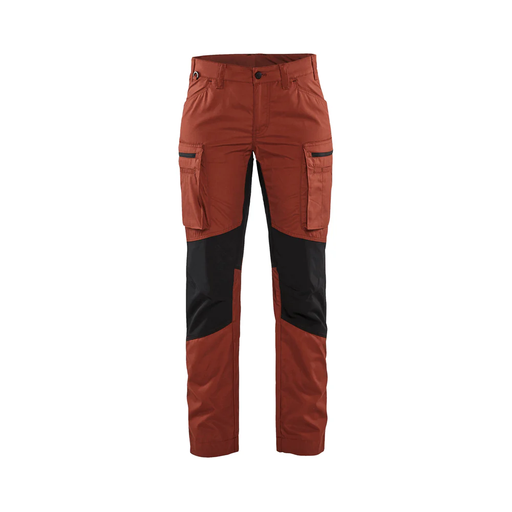 Women'S Service Stretch Pants - 5999-Burned Red/Black | Blaklader 71531845 - Image 2