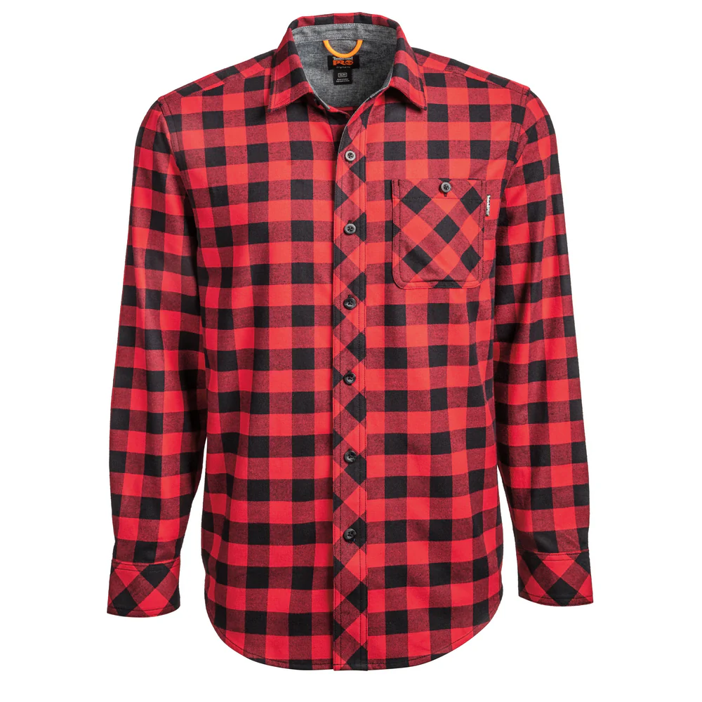 WOODFORT FLANNEL MIDWEIGHT WORK SHIRT - D27-Classic Red And Black Buffalo Check | Timberland PRO TB0A1V65
