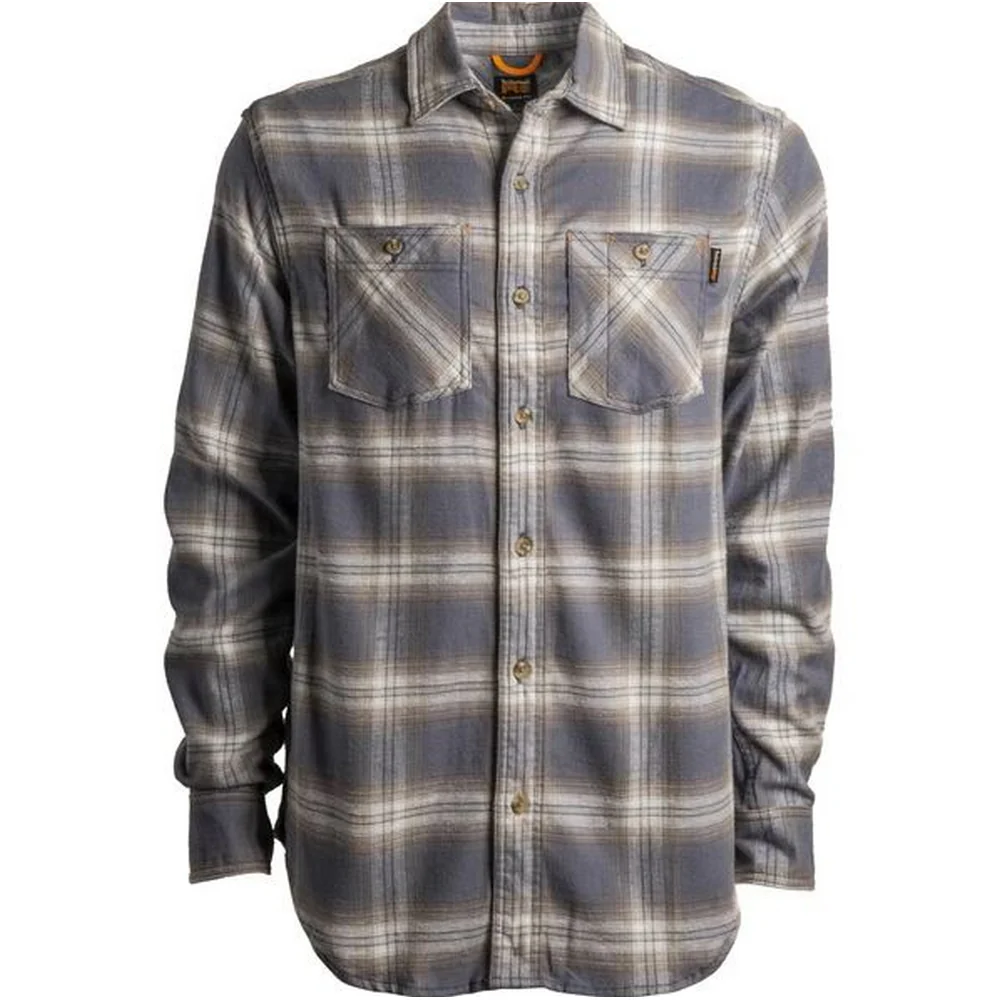 WOODFORT FLANNEL WORK SHIRT - T90-Mount Washington Vintage Indigo Plaid | Timberland PRO TB0A1V63