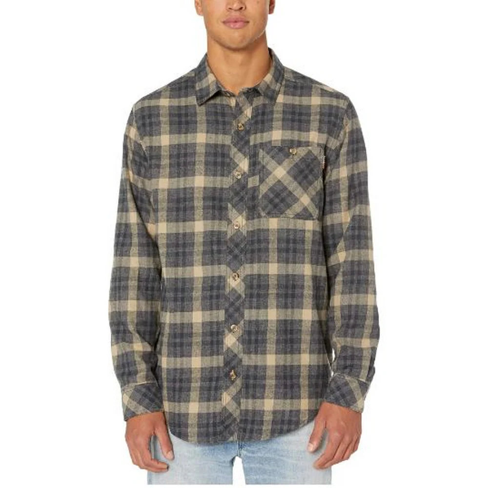 WOODFORT MIDWEIGHT FLANNEL SHIRT - X27-Dark Navy Runyon Plaid | Timberland PRO TB0A1V49