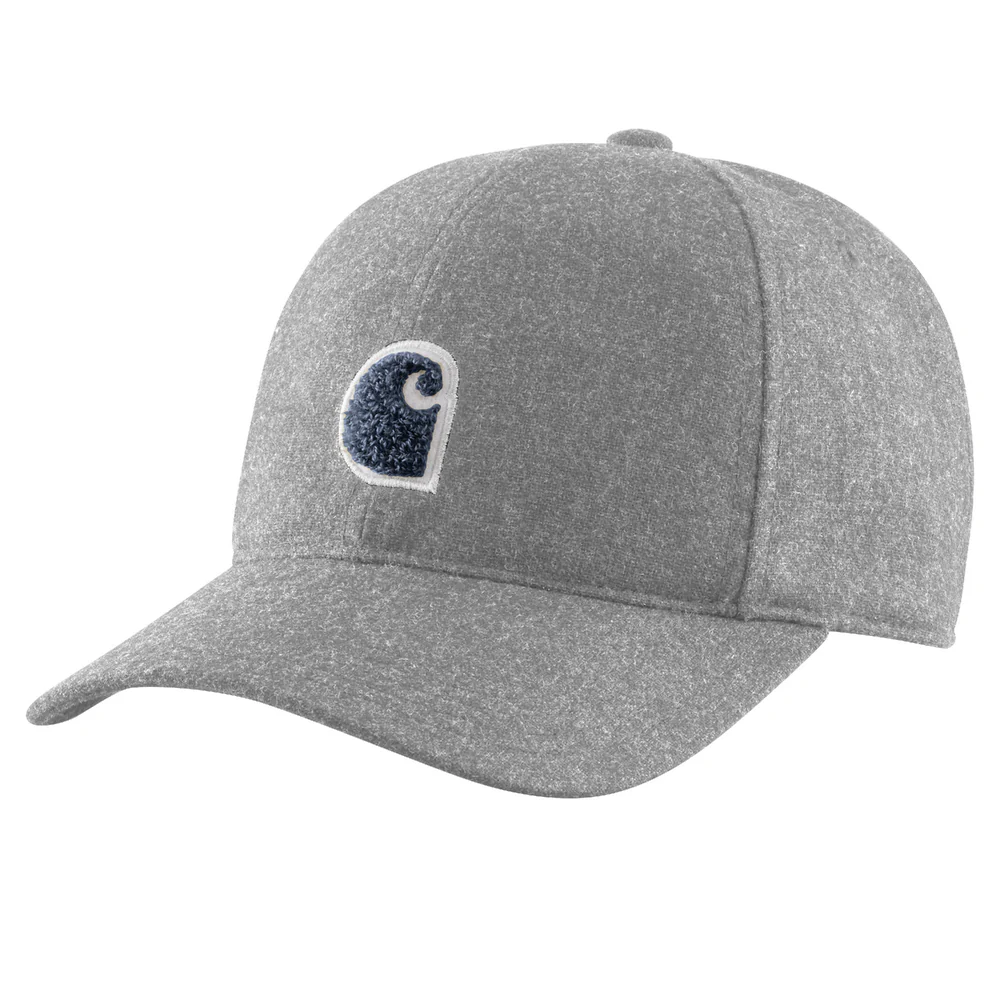 Wool Blend C Patch Cap - HGY-Heather Grey | Carhartt 106341 - Image 2