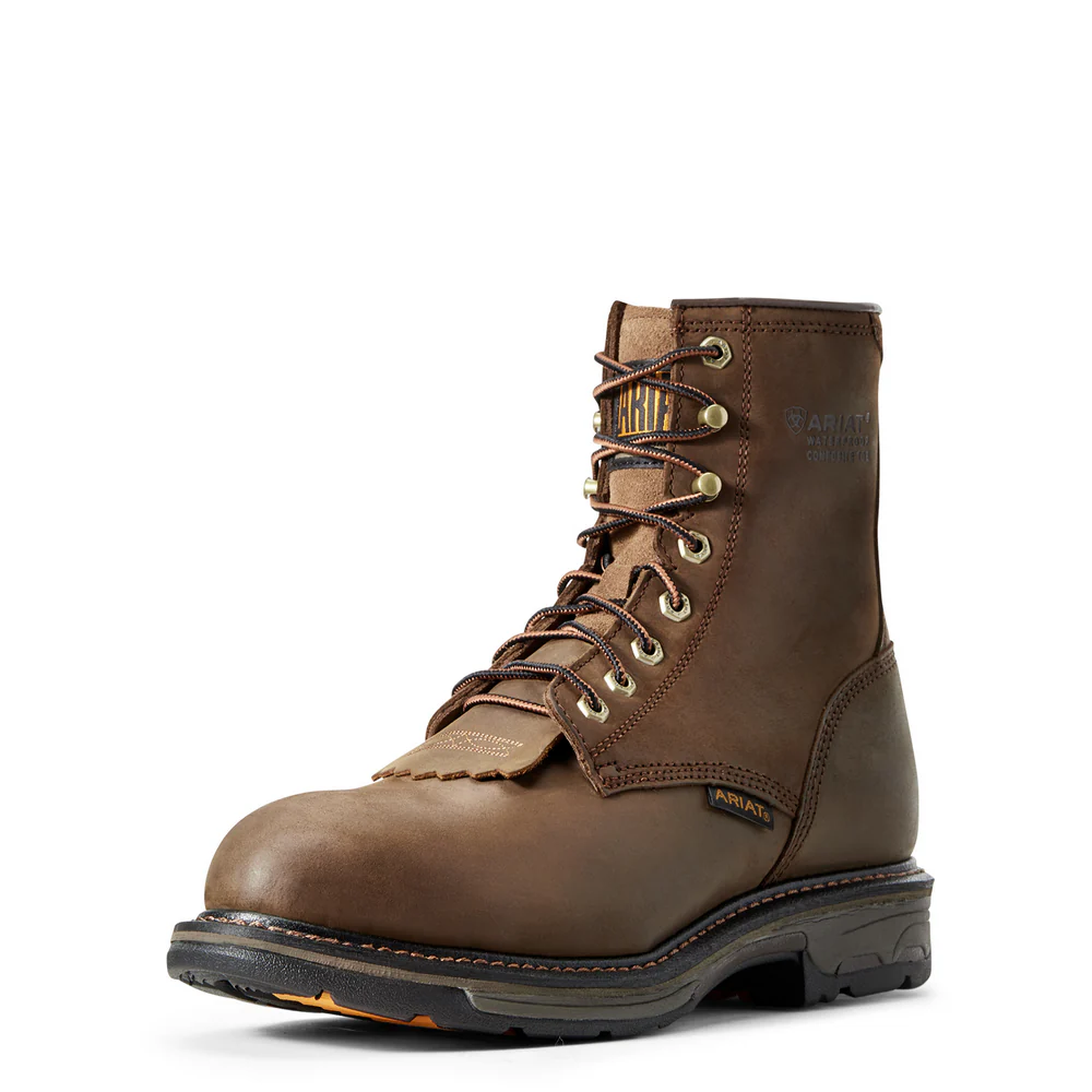 WORKHOG 8-INCH COMPOSITE TOE WATERPROOF BOOT - 200-Brown | Ariat 10011943