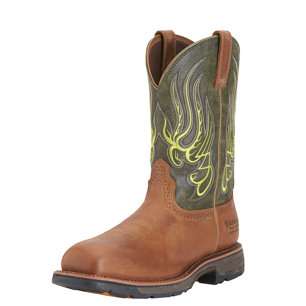 WORKHOG MESTENO COMPOSITE TOE WATERPROOF BOOT - 200-Brown | Ariat 10015400