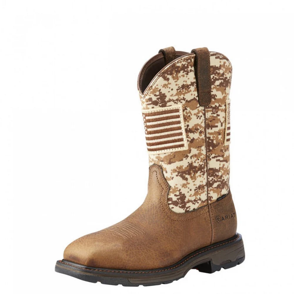 WORKHOG PATRIOT STEEL TOE BOOT - 200-Brown | Ariat 10022968
