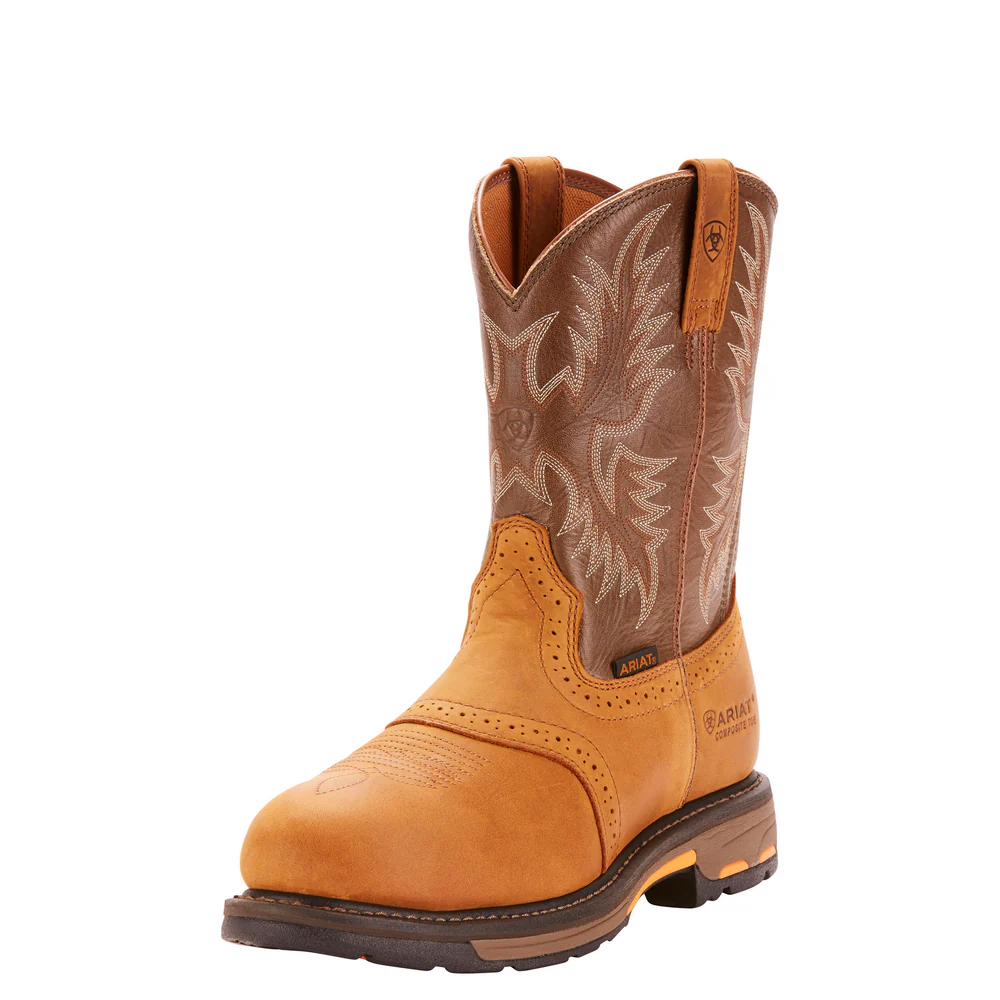 WORKHOG PULL-ON COMPOSITE TOE BOOT - 200-Brown | Ariat 10001191
