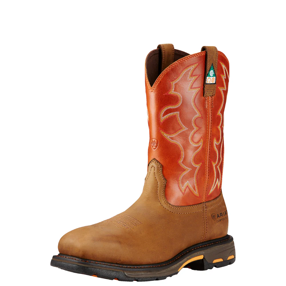 WORKHOG WIDE SQUARE COMPOSITE TOE CSA BOOT - 200-Brown | Ariat 10017170