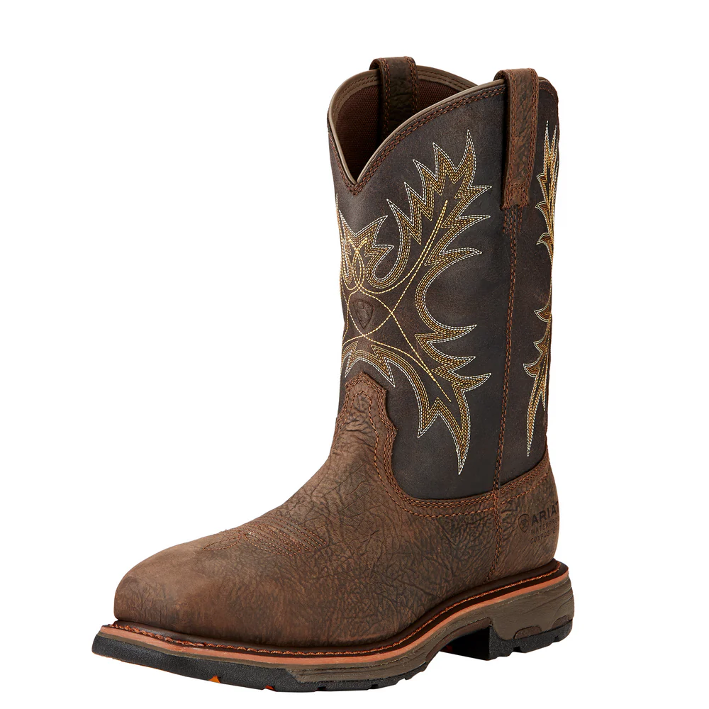 WORKHOG WIDE SQUARE COMPOSITE TOE H2O BOOT - 200-Brown | Ariat 10017420