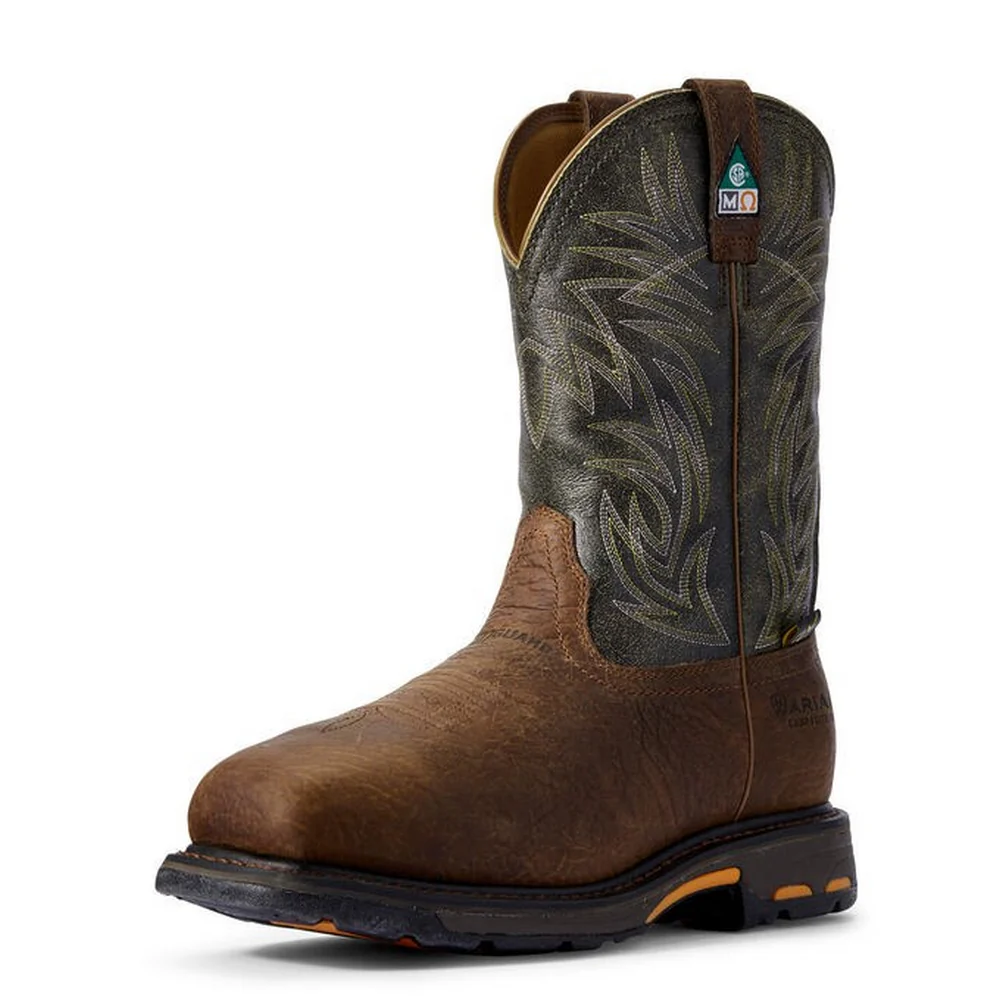 WORKHOG WIDE SQUARE COMPOSITE TOE MET-GUARD CSA BOOT - 200-Brown | Ariat 10017174