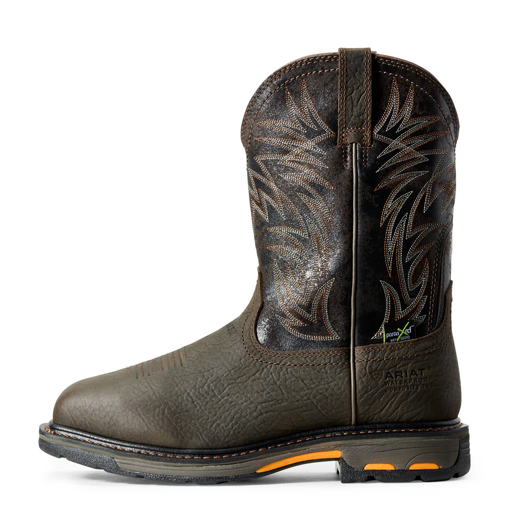 WORKHOG WIDE SQUARE COMPOSITE TOE MET-GUARD WATERPROOF BOOT - 200-Brown | Ariat 10016265 - Image 2