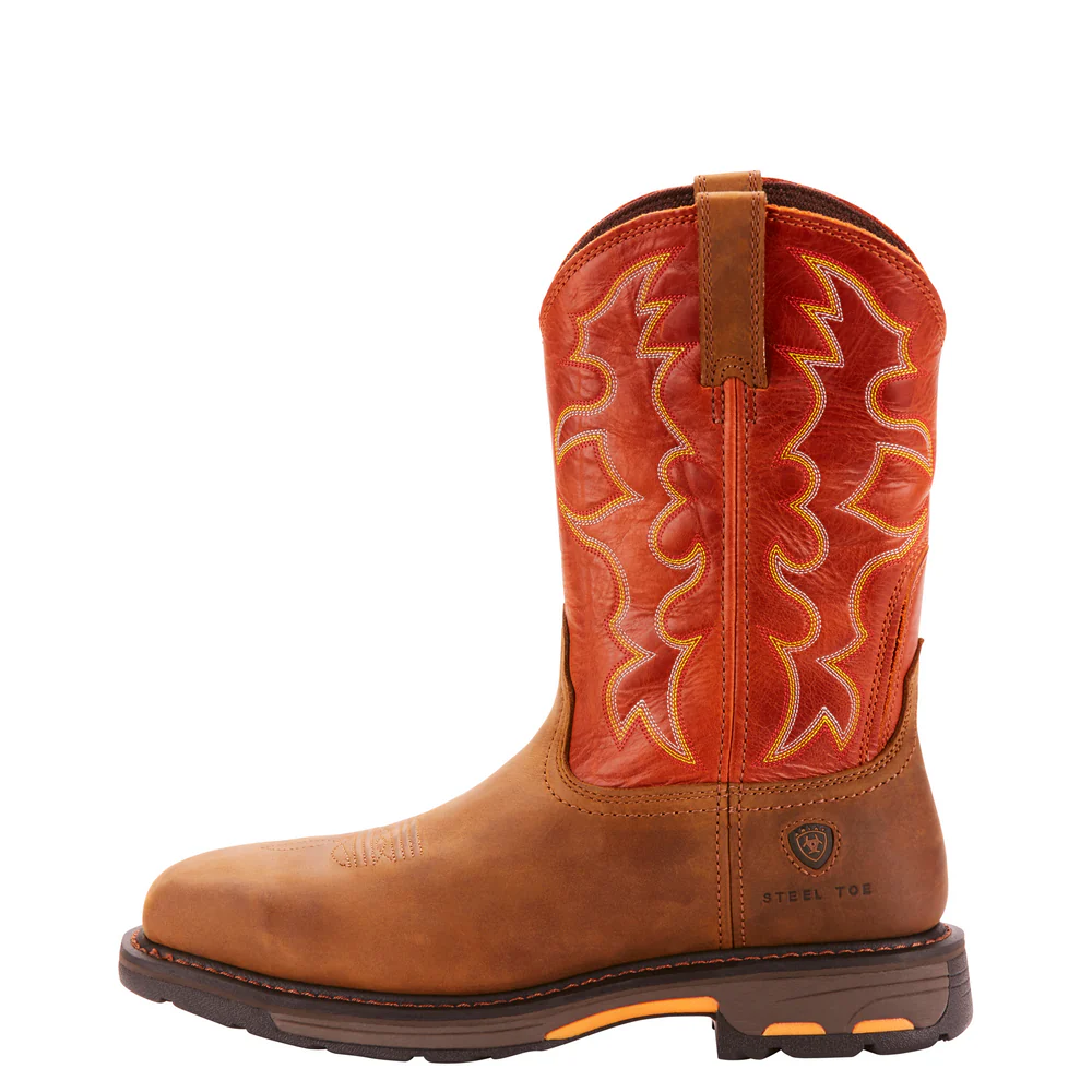 WORKHOG WIDE SQUARE STEEL TOE LEATHER BOOT - 200-Brown | Ariat 10006961 - Image 2