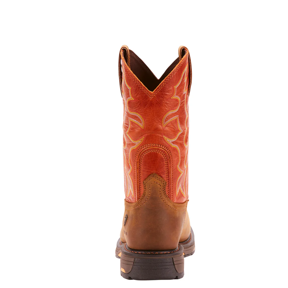 WORKHOG WIDE SQUARE STEEL TOE LEATHER BOOT - 200-Brown | Ariat 10006961 - Image 3