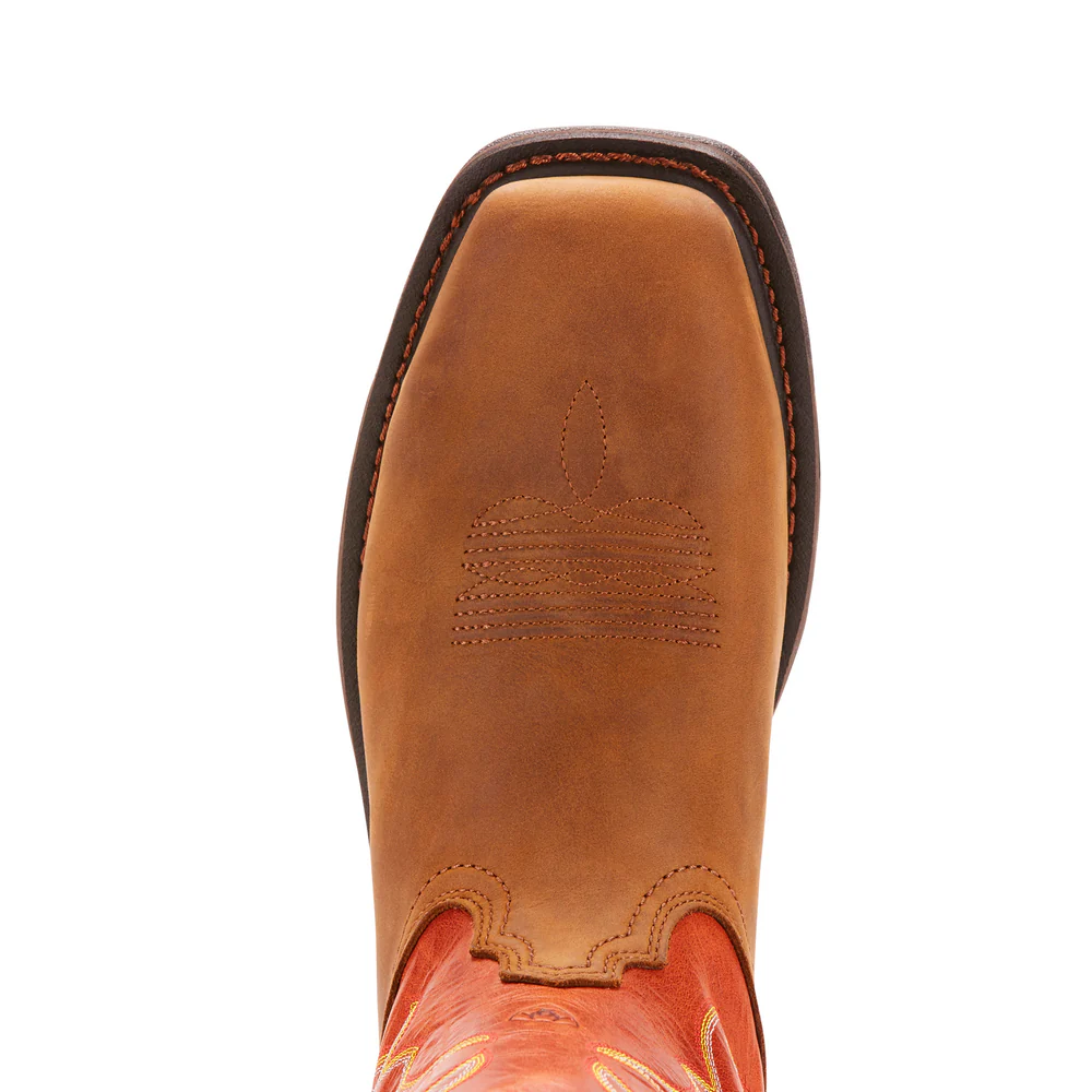 WORKHOG WIDE SQUARE STEEL TOE LEATHER BOOT - 200-Brown | Ariat 10006961 - Image 4