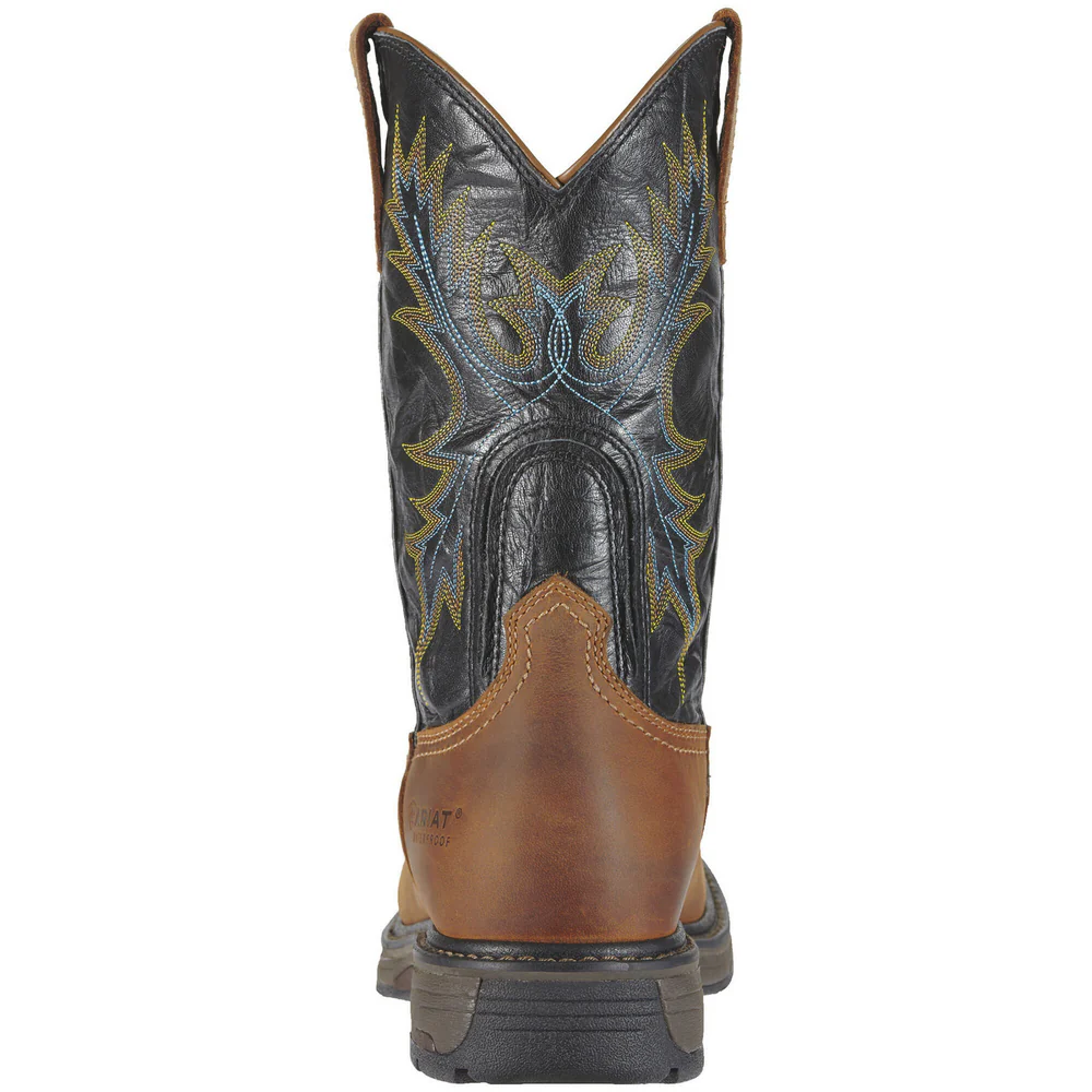 WORKHOG WIDE SQUARE STEEL TOE WATERPROOF BOOT - 200-Brown | Ariat 10010133 - Image 3