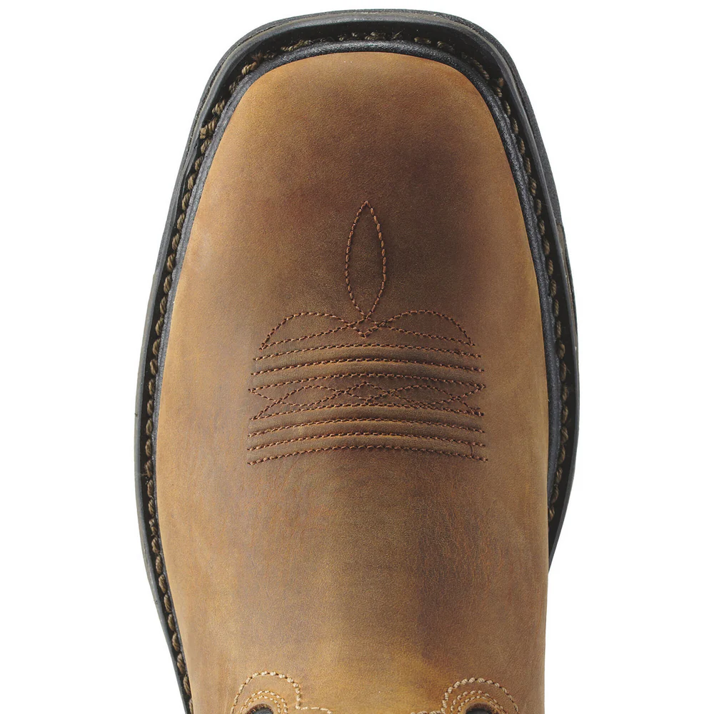 WORKHOG WIDE SQUARE STEEL TOE WATERPROOF BOOT - 200-Brown | Ariat 10010133 - Image 4