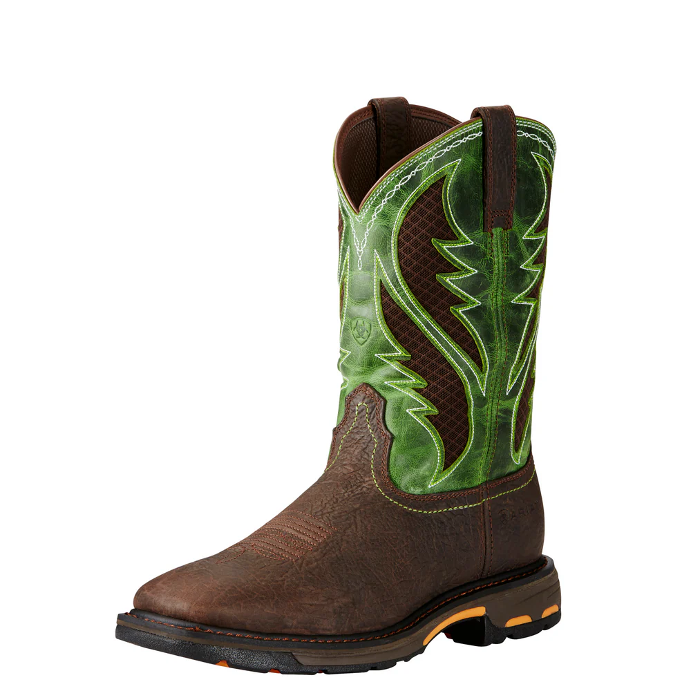 WORKHOG WIDE SQUARE TOE WORK BOOT - 200-Brown | Ariat 10020083