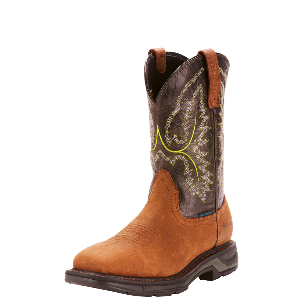 WORKHOG XT SQUARE TOE WATERPROOF WORK BOOT - 200-Brown | Ariat 10024971