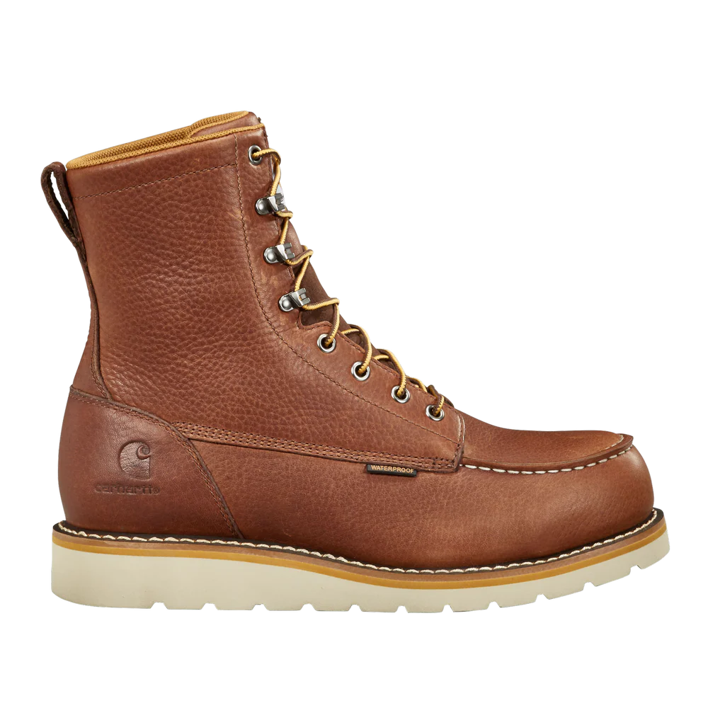 WP 8-INCH MOC STEEL TOE WEDGE WORK BOOT - BRN-Red Brown | Carhartt FW8275-M